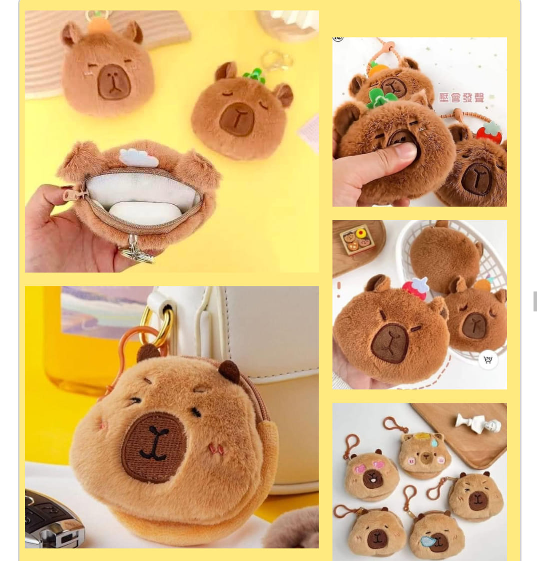 🎒 CapyPouch™ Plush Coin Purse – Cute Capybara Edition